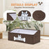 Dog Toy Basket, Collapsible Dog Toy Box with Handle for Pet Toy Storage, Perfect for Storing Accessories (Brown)