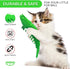 Ronton Cat Toothbrush - Durable Hard Rubber Dental Care, Interactive Chew Toy for Cats (1 Pack Green, Shrimp)