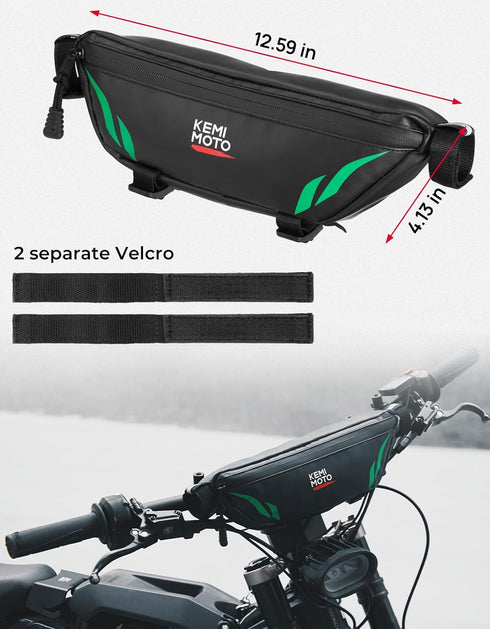 KEMIMOTO Universal Motorcycle Handlebar Bag, Waterproof Front Storage Bag for Sur-Ron Light Bee X, S X160 X260, Talaria