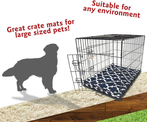 Majestic Pet Products 42" Navy Blue Crate Dog Bed Mat