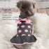 KYEESE Turtleneck Dog Sweater Dress for Small Dogs, Polka Dot Knit Pullover with Leash Hole, Warm Pet Sweater