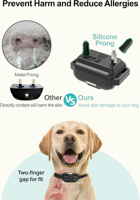 Dog Shock Collar 2 Pack, Dog Training Collar with Remote, IP65 Waterproof E Collar for Dogs with Shock, Vibrate, Beep