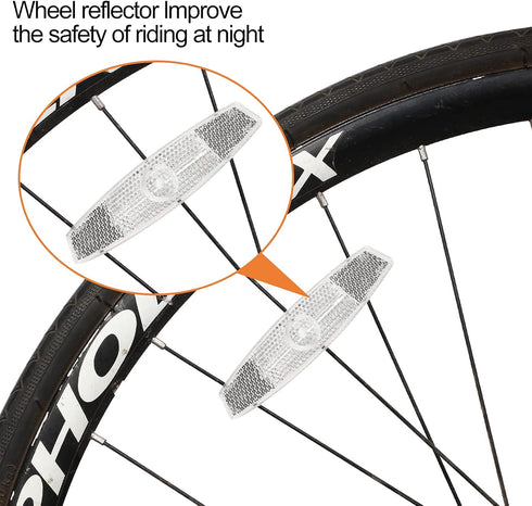 Maitys 6 PCS Bike Front and Rear Reflectors Kit, Safety Warning Reflectors for Handlebar and Night Cycling