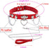 Red Leather Choker Collar with Chain Leash Set, Adjustable Soft PU Heart Pendant Necklace for Women & Pet Dogs