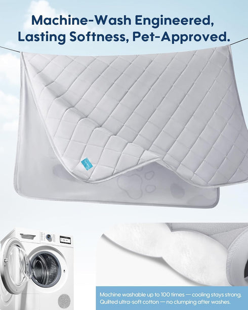 >0.5, 56 82 Inch KASBAH Dog Cooling Blanket & Mat, Waterproof Pet Blankets for Couch, Bed and Car Seat, Washable