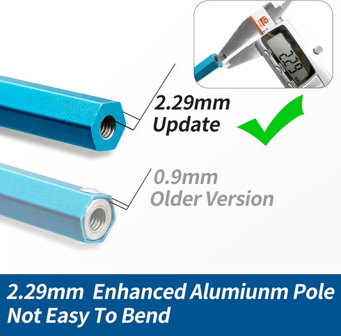 SAN LIKE Telescopic Fishing Gaff - Aluminum/Fiberglass Pole with Stainless Steel Hook