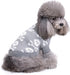Skull Dog Sweater, Holiday Halloween Christmas Pet Clothes, Soft Comfortable, Grey