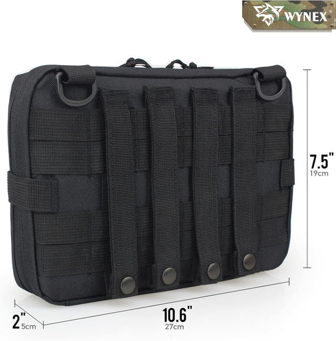 1000D WYNEX Tactical Admin Molle Pouch, Medical EDC EMT Utility Bag Shell Design Attachment Pouches Nylon Hiking Belt