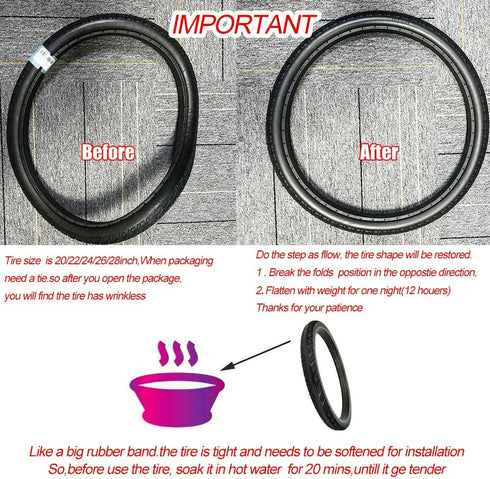 Road Bike Tires - Lightweight Puncture-Proof Solid Tires for Fixed Gear Cycling 700x23C