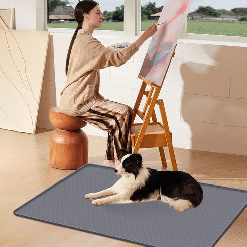 51" 25.6" Pee Pads for Dogs, x Extra Large Reusable Dog Silicone Mat for Floor Protector, Washable Non-Slip Dog
