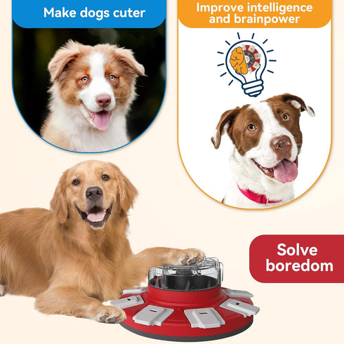 Dog Treat Puzzle Feeder Toys, Interactive Enrichment Toys for Large/Medium/Small Dogs, Slow Feeder