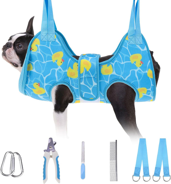 BEAUTYZOO Dog Grooming Hammock for Small Dogs Cat- Dog Sling for Nail