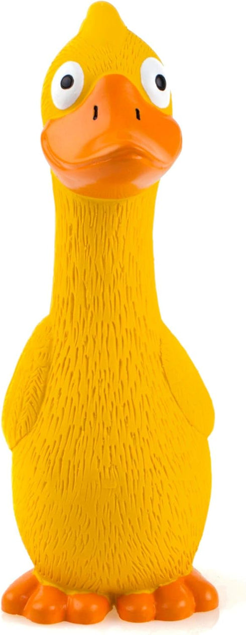 CHIWAVA 2 Pack 7.9 Inch Squeak Latex Dog Toy, Yellow Duck Interactive Play for Small and Medium Dogs