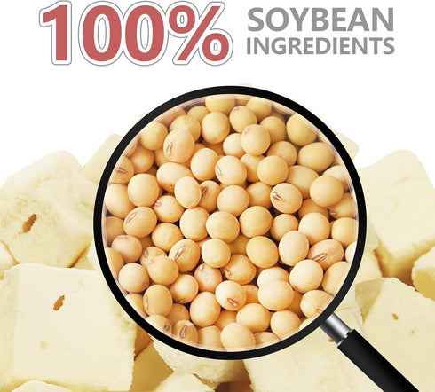 1.76oz Abizoo Freeze Dried Tofu for Hamsters High Protein Low Fat & Balanced Minerals Grain Free Single Ingredient