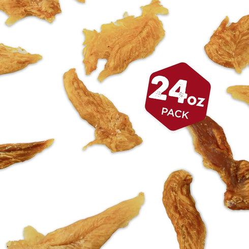 Best Bully Sticks Chicken Breast Dehydrated Dog Treats - 24 oz. - All Natural High Protein Real Chicken Jerky Chews