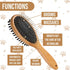 KylePet Dog Brush - Double Sided Slicker Brush with Bamboo Handle for Long Hair Pets, Grooming Comb for Shedding
