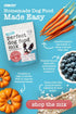 Perfect Dog Food Mix Makes 10 Pounds Fresh Homemade Food, Vet Approved Recipes for Beef, Turkey, Chicken, Pork, Bison,