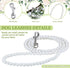 2 Pcs Dog Flower Collar Wedding and Leash Set with Pearls, Adjustable Floral Collars for Medium Dogs