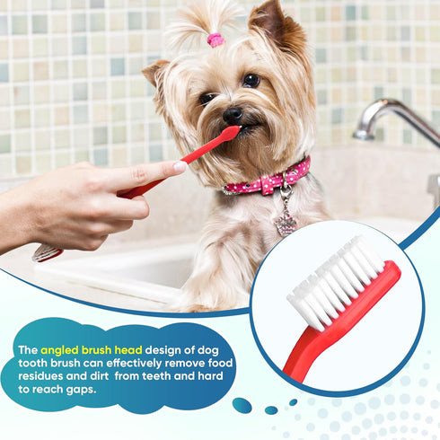 30 Navona PCS Dog Toothbrushes, Double Headed Anti Slip Dog Tooth Brushing Kits, Cat Toothbrush, Pet Toothbrush