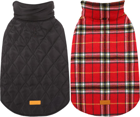 Kuoser Warm Dog Coat, Waterproof Coats for X-Small Dogs, Adjustable Durable Winter Jacket, Cozy Cold Weather Apparel,
