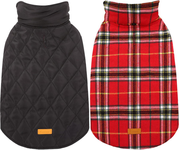 Kuoser Warm Dog Coat, Waterproof Coats for X-Small Dogs, Adjustable Durable Winter Jacket, Cozy Cold Weather Apparel,