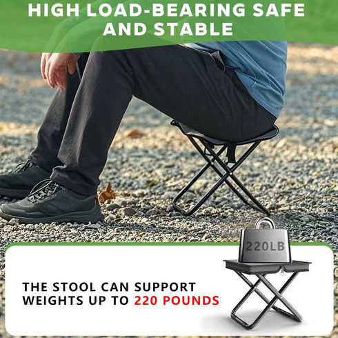 Backpacking HILIMSE Compact Folding Stool for Adults Design and Portable Stool with Handbag Style,Lightweight Mini