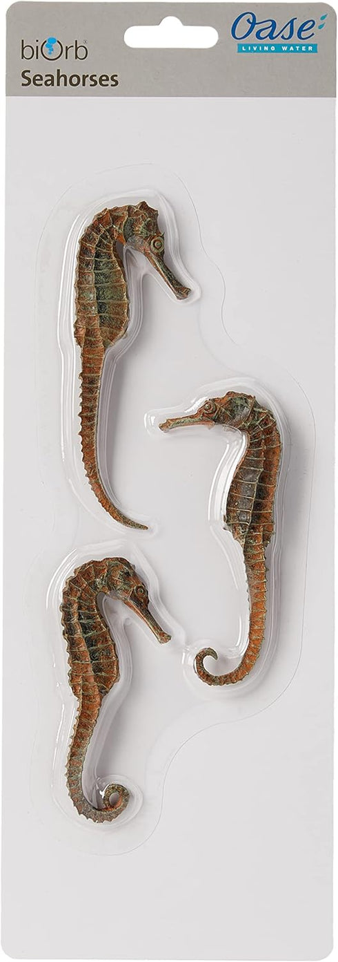 biOrb Seahorse Set of 3, Durable Beige Seahorse Replicas, Aquarium Decorations