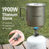Odoland 750ML Titanium Camping Cookware Pot with Stove and Spork, Portable for Backpacking and Hiking
