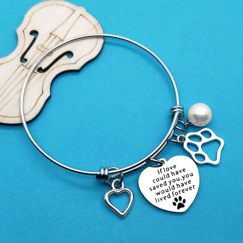 Xiahuyu Pet Memorial Bracelet - If Love Could Have Saved You, Loss of Pet Sympathy Gift