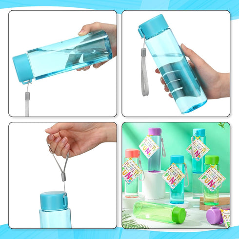 Sunnychicc 24 Pack 500 ml Summer Water Bottles for Students Portable Sports Water Bottle Kids Student Gifts from