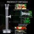 12 Pieces Shrimp Feeding Tube and Dish Set - 4 Acrylic Shrimp Feeding Tubes & Clear Bowls for Fish Tank Supplies