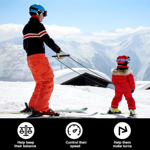 Kids Ski Trainer for Safe Downhill Skiing, Builds Good Form and Confidence, Easy Toddler Ski Trainer
