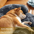 Codi Dog Bed for Couch, Dark Grey, Calming Anti-Anxiety Bed for X-Large Dogs, Fluffy Plush with Removable Washable