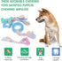 Puppy Teething Chew Toys, 4 Pcs with Interactive Cotton Ropes for Small Dogs, Rubber Chew Toys for Oral Teeth Soothe
