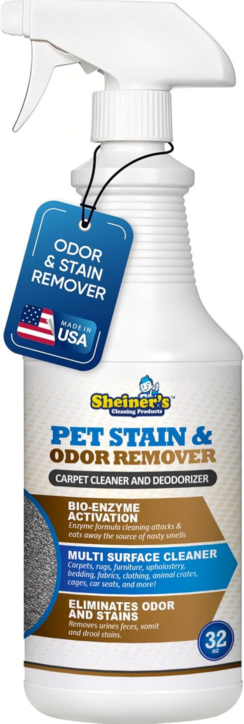 Sheiner's Pet Stain Remover & Pet Odor Eliminator, Advanced Cleaning Bio-Enzyme Cleaner