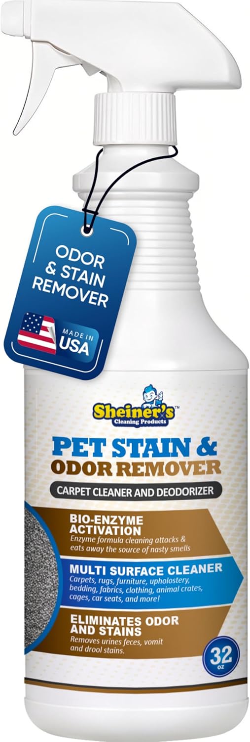 Sheiner's Pet Stain Remover & Pet Odor Eliminator, Advanced Cleaning Bio-Enzyme Cleaner