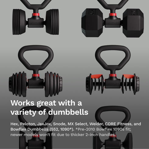 Jayflex Hyperbell Dumbbell Converter - Adjustable Barbell Set for Home Fitness, Up to 200 lb Capacity