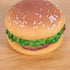 GLOGLOW Rubber Hamburger Squeaky Toy for Dogs, Teeth Grinding Cleaning Interactive Chew Toy
