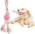 Latex Rope and Ball Dog Chew Toy for Training, Exercise, Agility, Chase (Ball)