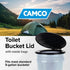 5 3 (41546) Camco Bucket Toilet Seat with Lid - Converts Standard Gallon Bucket into Portable Toilet for Camping