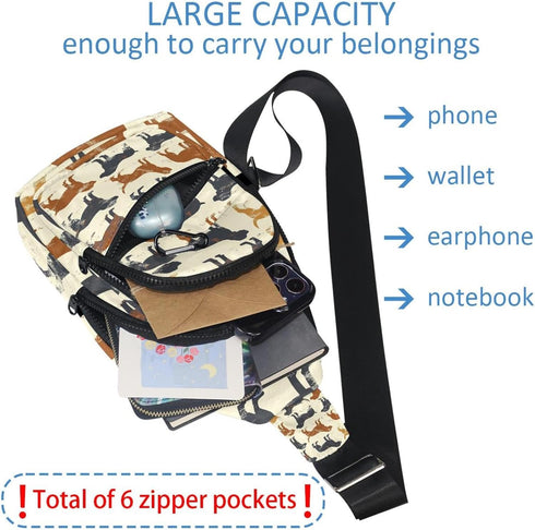 CHENZZZZ Backpack Daypacks Doggy Sling Crossbody Bag Convertible, Small Diaper Bag Hiking