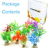 10 Pack Artificial Aquarium Plants, Small Size 4 to 4.5 inch Fish Tank Decorations