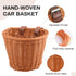 Kids Hand-Woven Multi-Color Bicycle Basket, Front Bike Basket for Boys and Girls