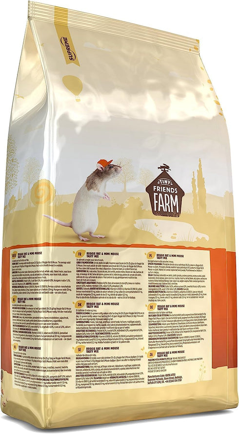 Supreme Petfoods Tiny Friends Farm 2-Pack Tasty Mix, Reggie Rat and Mimi Mouse, 2 Pounds Each
