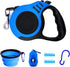 PETIMP Retractable Dog Leash, Lightweight 16FT Claw Print with Folding Bowl, Dispenser, Rubbish Bags for Small Medium
