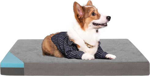 Orthopedic Memory Foam Dog Bed for Medium Dogs, Waterproof Cooling Pet Bed with Removable Washable Cover,