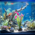 2pcs Beavorty Artificial Aquarium Plant Decorations, Realistic Plastic Fish Tank Flowers, Lavender Purple Aquatic