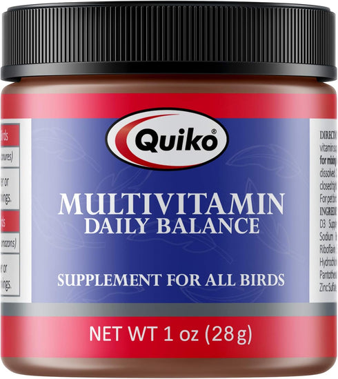 Quiko Multivitamin Daily Balance, 1.0 Ounce - Vitamin & Mineral Supplement for All Pet Birds