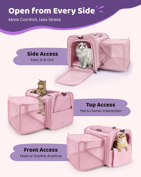 25 Lbs, MIDOG Cat Carrier Soft for Small to Medium-Sized Cats,Up to TSA Airline Approved Soft Sided Pet Carrier