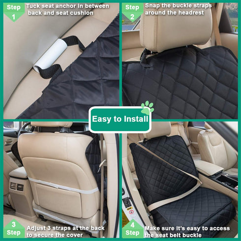 HAPYFOST 1Pack) Waterproof Front Seat Cover Dog Car Seat Covers Nonslip and Full Protection with Side Flaps Fits Most